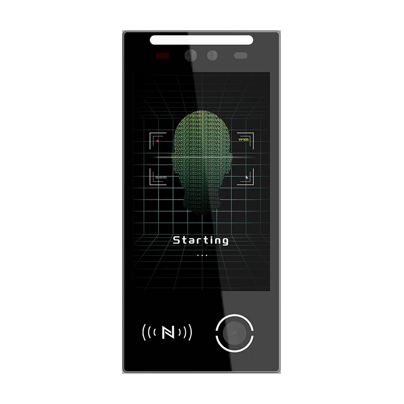 Terminal de control de acceso de seguridad multifunción con reconocimiento facial, código QR, NFC y tarjeta