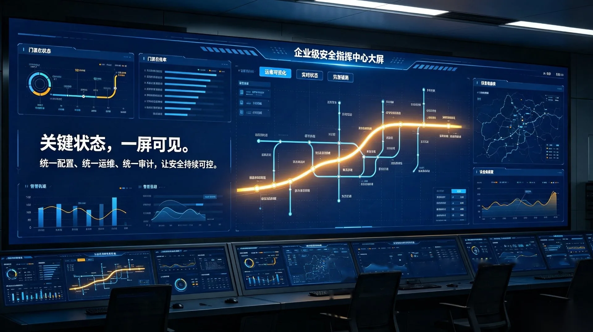 企业级安全指挥中心大屏